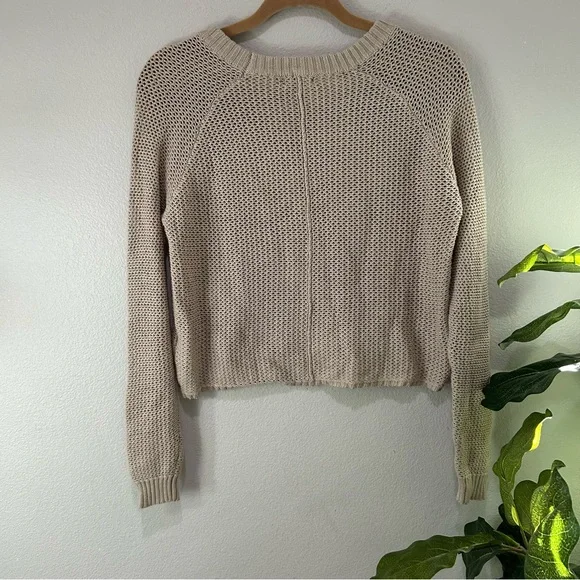 Urban outfitters Silence + Noise tan open knit sweater - Picture 7 of 8